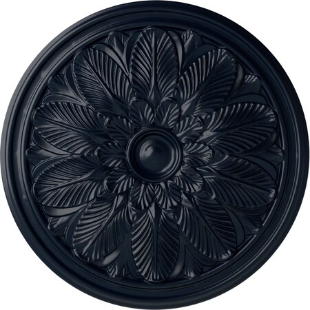 Ekena Millwork Bordeaux Ceiling Medallion (Fits Canopies up to 3 1/4"), 22 5/8"OD x 1 3/4"P, Midnight Dream CM22BOMDF